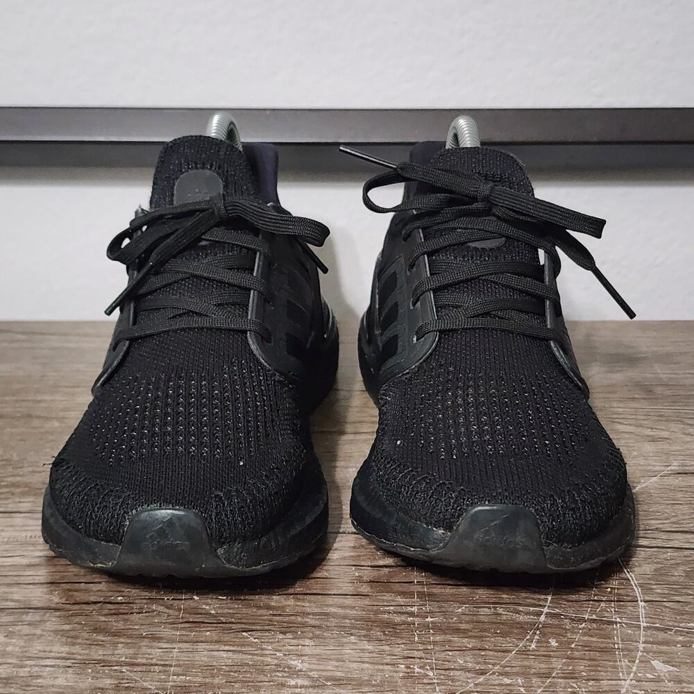 Adidas Ultraboost 20 Women's Athletic Running Shoes Size 6.5 Triple Black - Picture 2 of 9